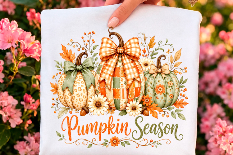 Pumpkin Season Coquette Fall PNG example image 1