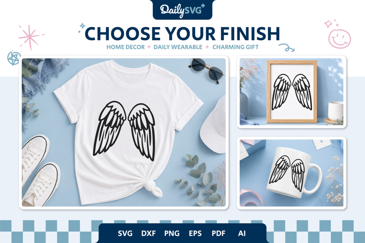 Angel Wings SVG - Heavenly Wings Cut File