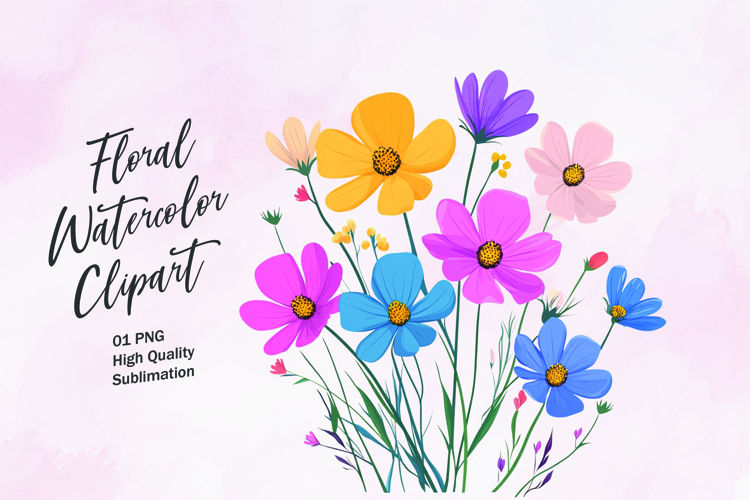 Watercolor Flowers Image 23