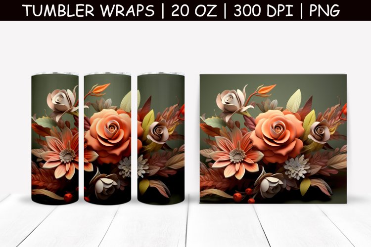 Magic Flower Sublimation Tumbler Wrap
