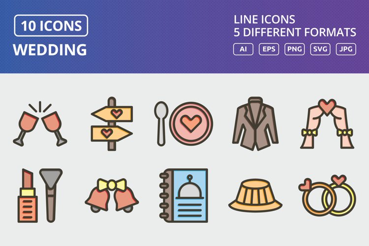 Vector Wedding Icon Set example image 1