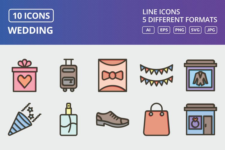 Vector Wedding Icon Set example image 1