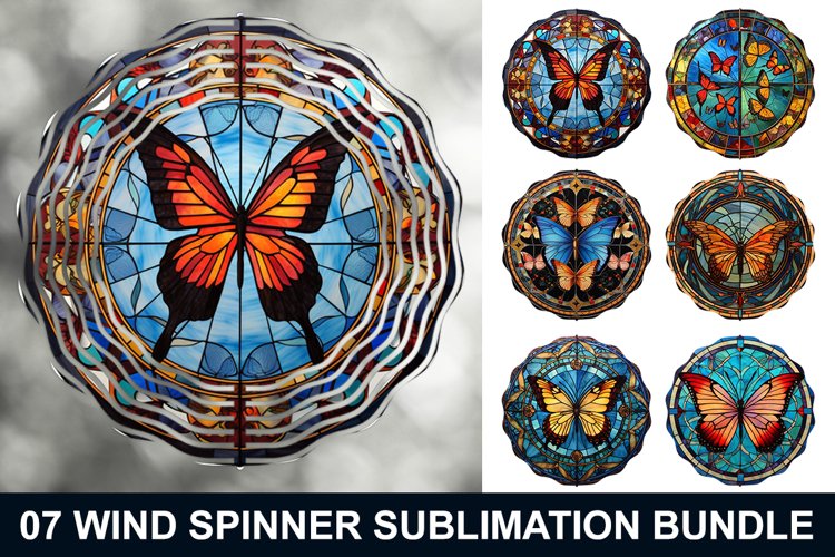 Butterfly Wind Spinner PNG Bundle