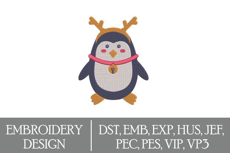 Penguin Machine Embroidery Design