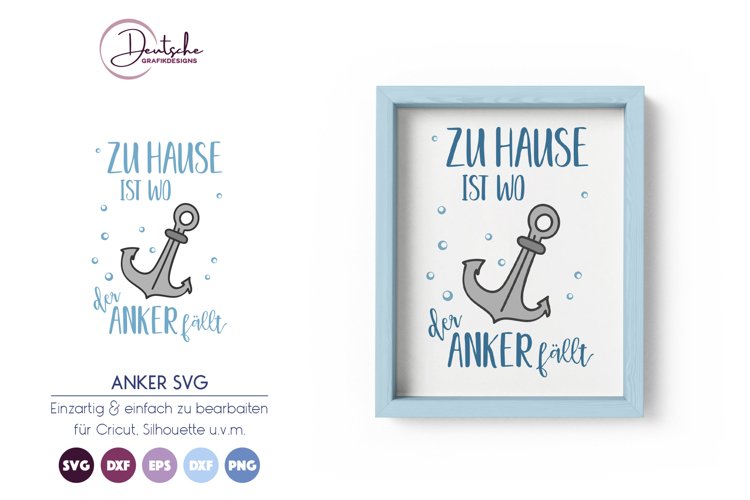 Anker SVG | Zu Hause ist wo der Anker Fällt example image 1