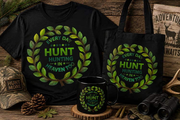 Every Day Hunt Hunting in Heaven Too PNG, Hunting Design