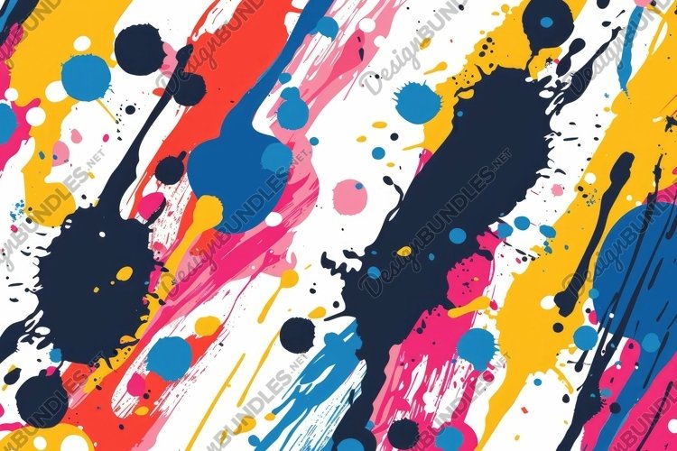 Bright Abstract Paint Splashes Background Wallpaper