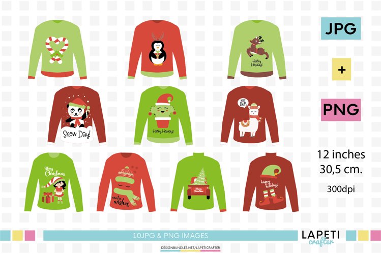 Ugly Christmas Sweaters clipart, Christmas jumpers png example image 1