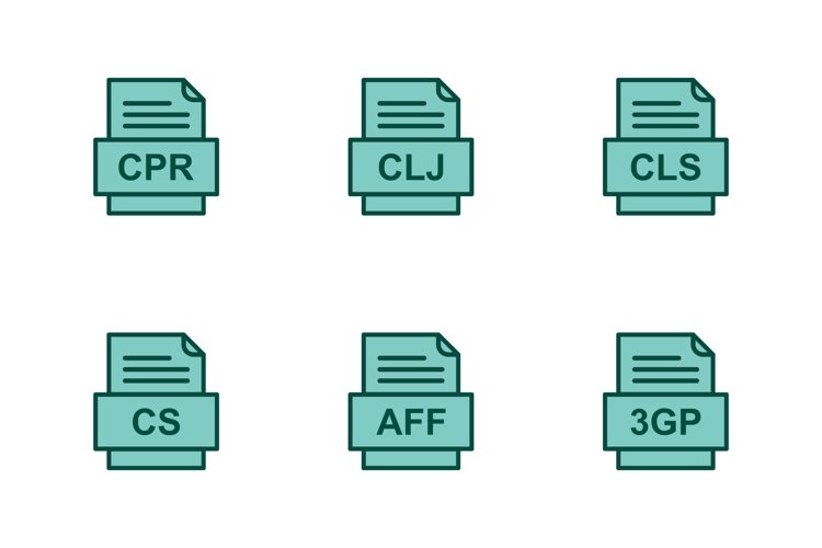 Set Of File Formats Icons example image 1