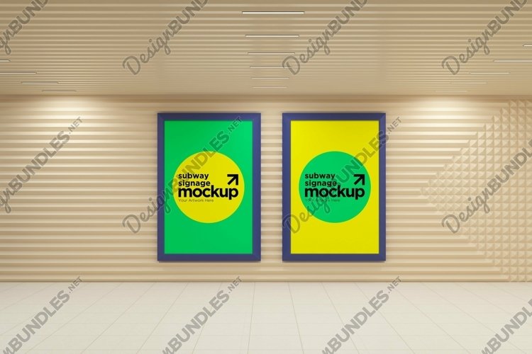Subway Two Signage Mockup