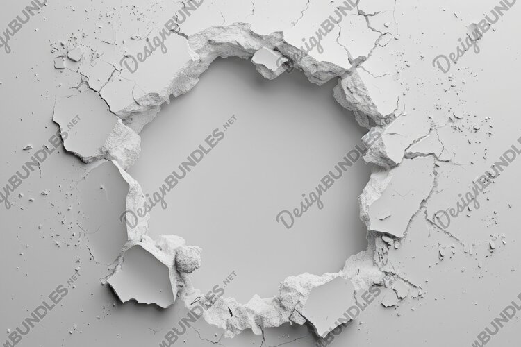 Broken Wall with a Hole Background Wallpaper example image 1