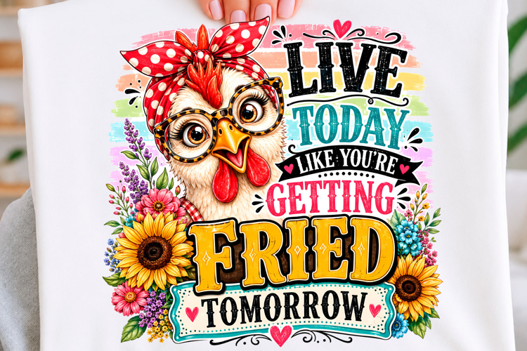 Trending Live Today Chicken Shirt Png