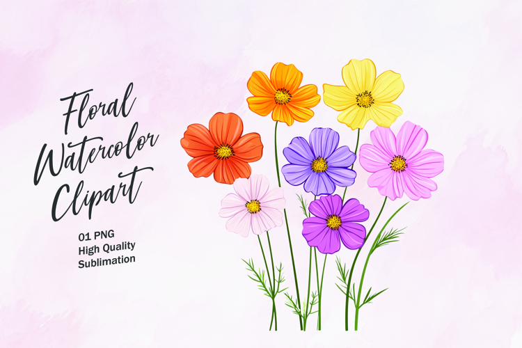 Watercolor Flowers Image 24