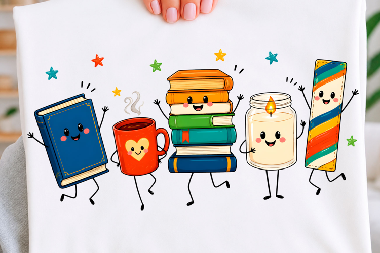 Cozy Book Lover Crew Trending Png
