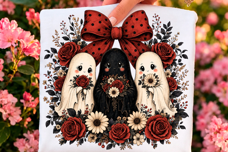Cherry Ghost Png, Coquette Halloween PNG