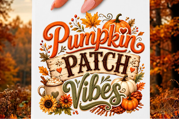 Trending Fall Sublimation PNG design Autumn Tshirt example image 1