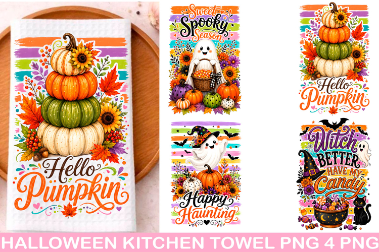Halloween Kitchen Towel PNG, Funny Halloween PNG,