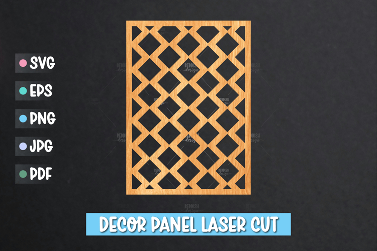 Decor Panel Laser Cut SVG, 5x7 Template Laser cut