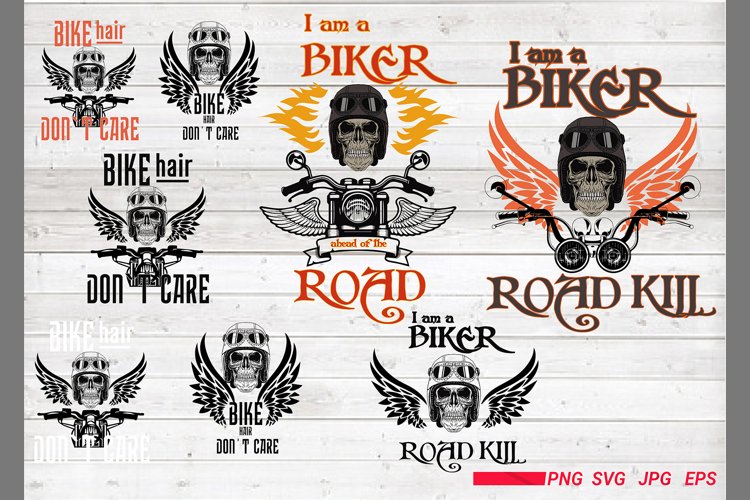 Biker svg i am a Biker svg motorcycles bundle example image 1