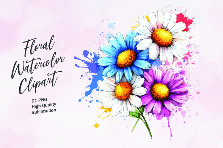 Watercolor Flowers Image 16