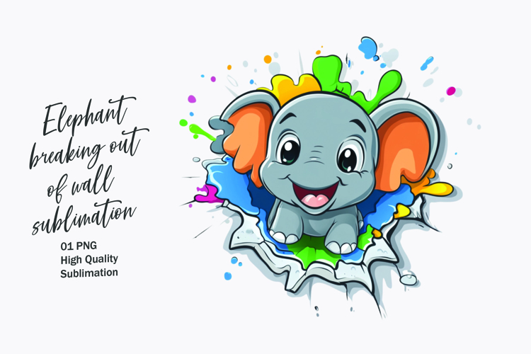 Baby Elephant Clipart Image 3