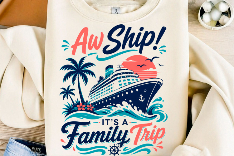 Funny Cruise Vacation Family Trip Shirt example image 1