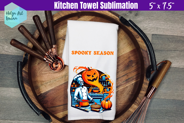 Ghost Kitchen Towel Sublimation