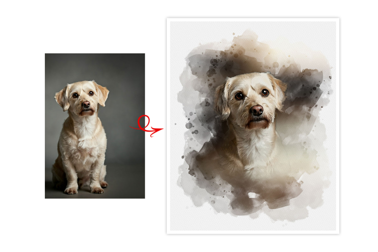 Watercolor Animal Photo Effect
