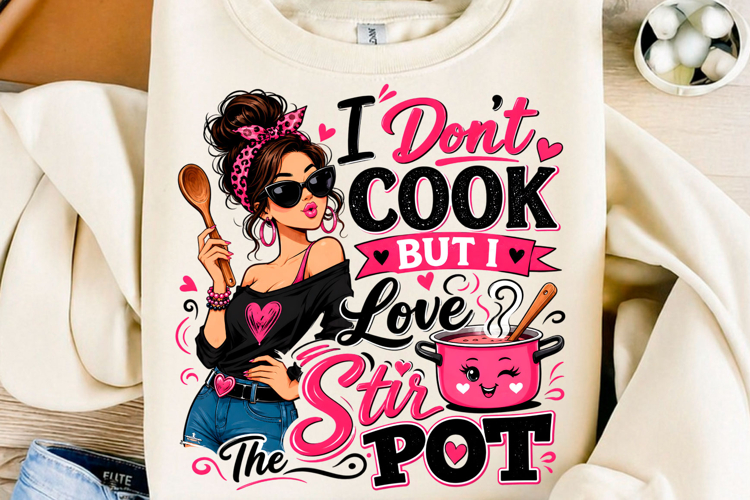 Funny Woman Png, Stir the Pot PNG