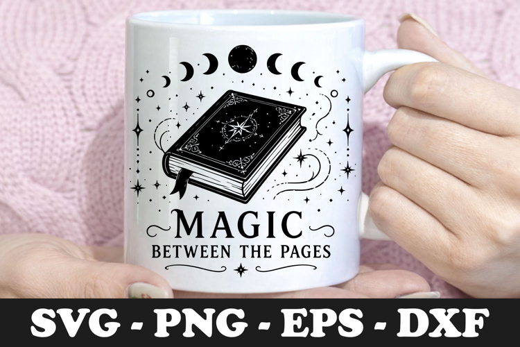 Magic Between The Pages | Book Lover SVG Mug Design