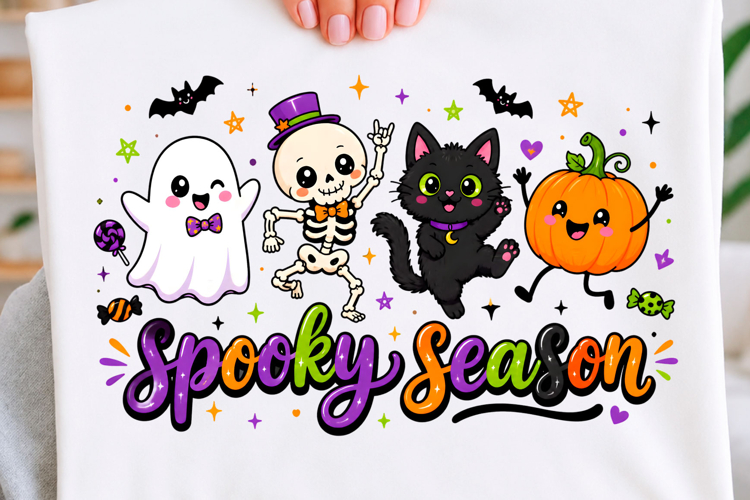 Funny Hanging Ghosts Halloween PNG