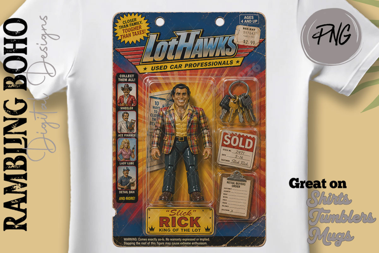 Slick Rick Used Car Salesman Parody Retro Action Toy