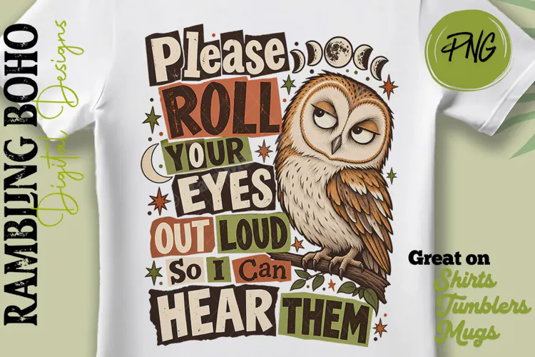 Please Roll Your Eyes Out Loud Snarky Owl