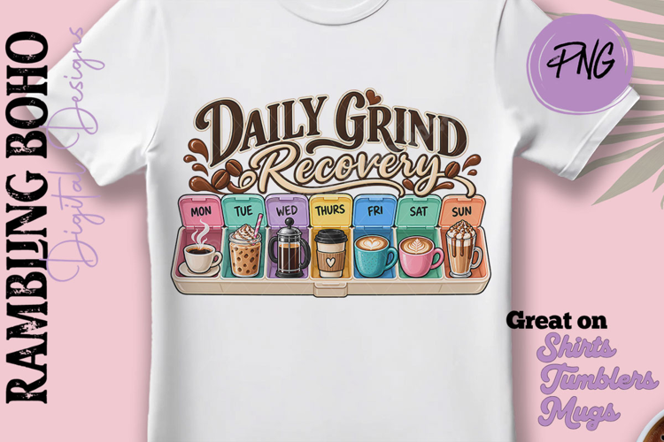 Daily Grind Recovery Pillbox Funny Pun