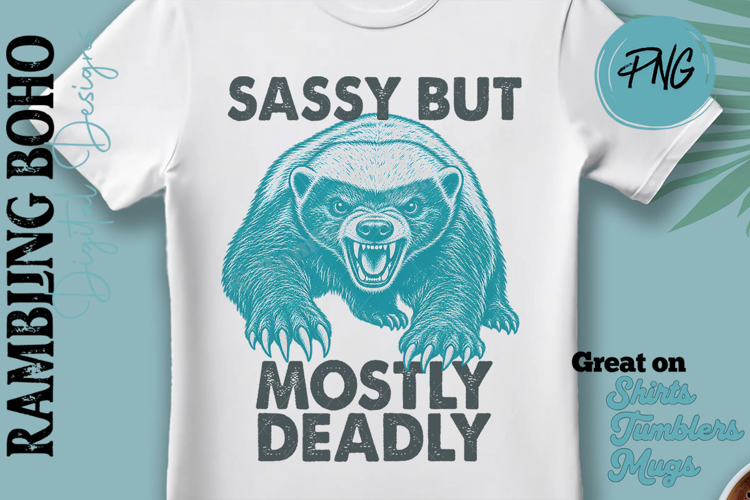 Sassy But Mostly Deadly Vintage Honey Badger
