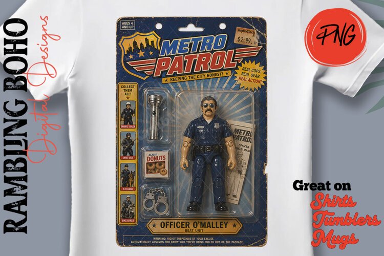Officer O'Malley Retro Action Figure Toy example image 1