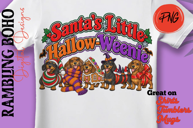 Holiday Mashup Xmas Halloween Doxie Dog