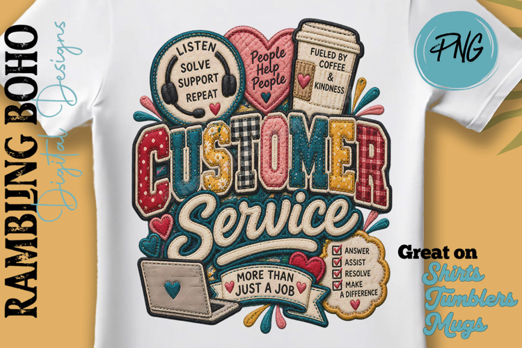 Customer Service Faux Applique Quilted