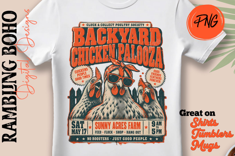 Backyard Chickens Vintage Parody Poster