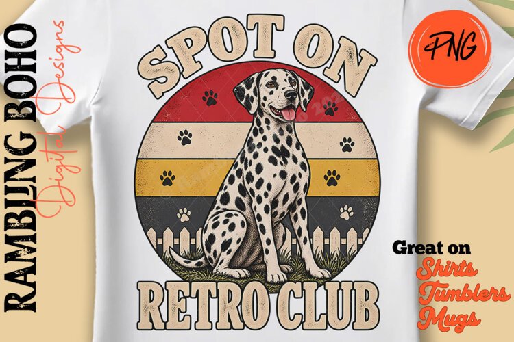 Spot On Retro Club Vintage Dalmation Dog example image 1