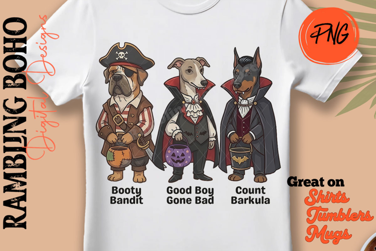 Silly Halloween Dogs in Costume Trick or Treat