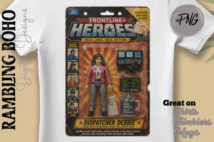 Dispatcher Debbie Retro Faux Toy Card Action Figure
