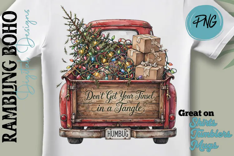 Dont Get Your Tinsel In A Tangle Vintage Old Truck