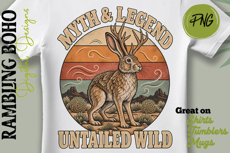 Vintage Jackalope Myth & Legend Funny example image 1