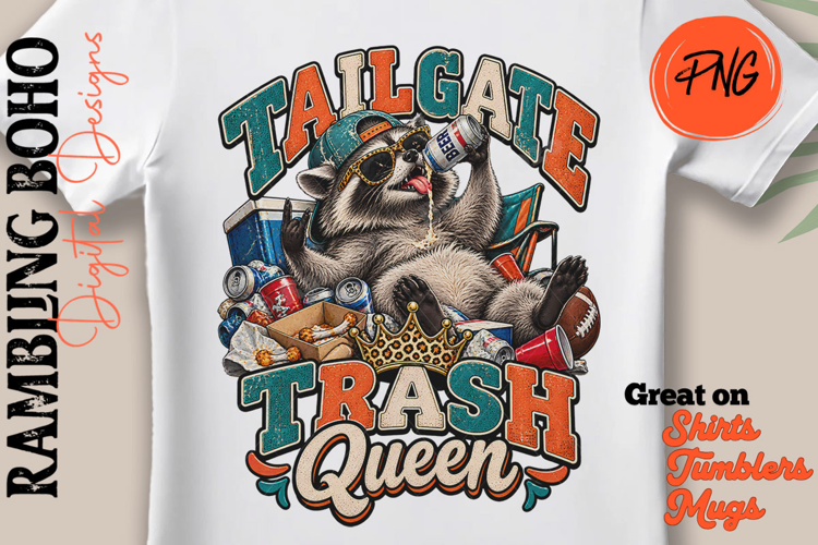 Tailgate Trash Queen Party Fun Raccoon