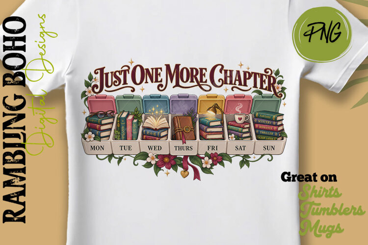 Just One More Chapter Pillbox Book Therapy example image 1