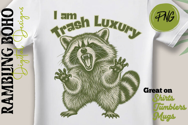 I Am Trash Luxury Vintage Raccoon Funny example image 1