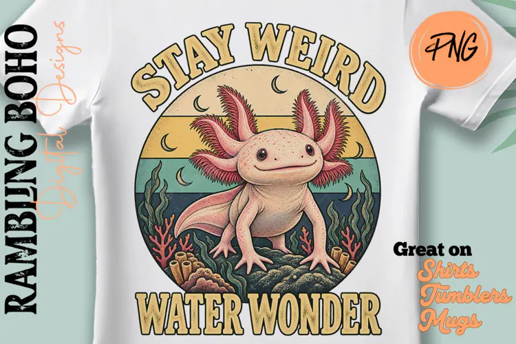 Stay Weird Water Wonder Cute Axylotyl