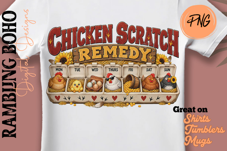 Chicken Scratch Daily Therapy Cute Pillbox