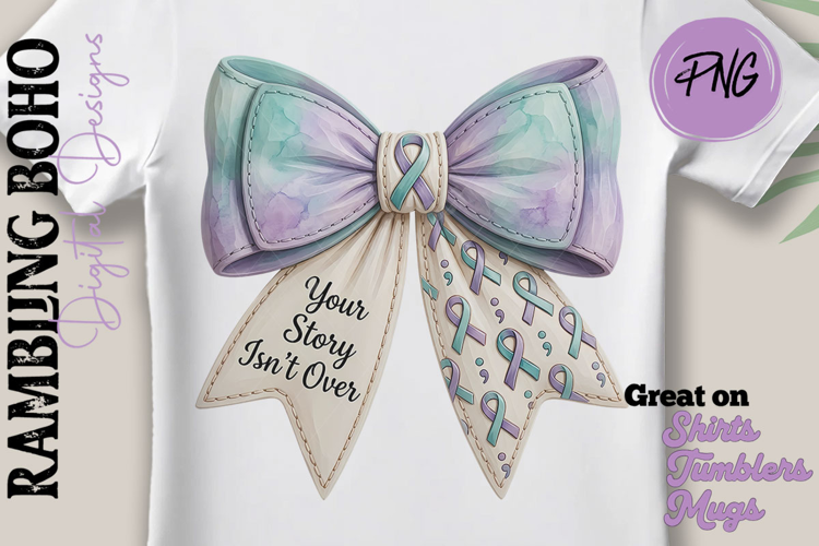 Your Story Isnt Over Suicide Awareness Bow